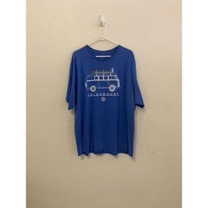 volkswagen blue rainbow surf beach mens tshirt size 2XL